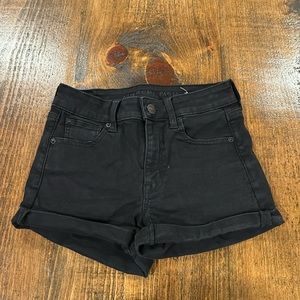 American Eagle Next Level Stretch Black Jean Shorts